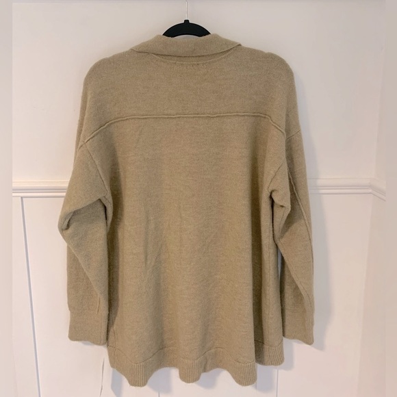 NWT Alfani Honey Coloured Collard Sweater - Picture 2 of 6